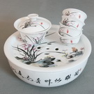 手绘叶秀鱼趣功夫茶具（旅行套装）