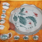 手绘荷塘清趣功夫茶具